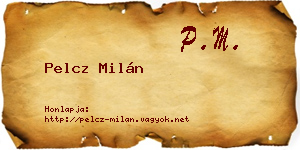 Pelcz Milán névjegykártya